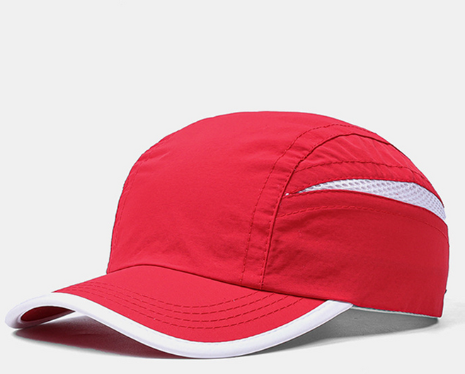 그리뉴얼 쉽게 마르는 방수 가벼운 마라톤 러닝모자, 레드, 1개