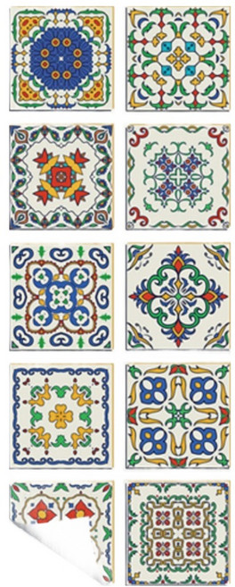 선빛 라모라 타일 스티커 10p, 모자이크