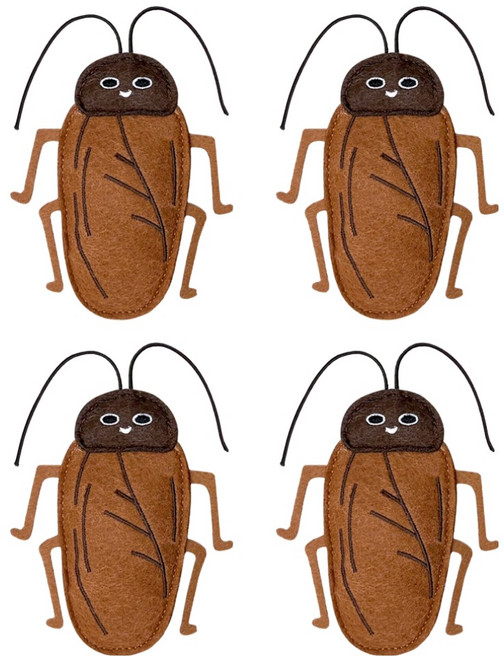 펫모닝 고양이 캣닢팡팡 캣토이 바퀴벌레 장난감, 갈색, 4개