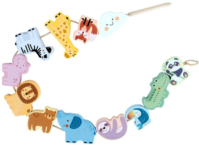 TOOKY TOY 拓客 粉彩串珠動物穿線組, 1套