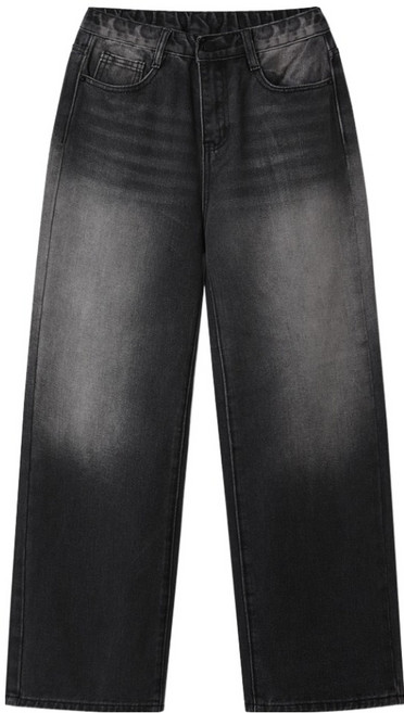 엠엔씨 남녀공용 히든밴딩 와이드 숏기장 청바지 MDPT003IT