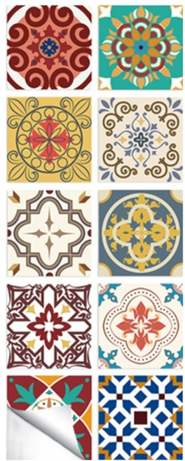 선빛 라모라 타일 스티커 10p, 오리엔탈