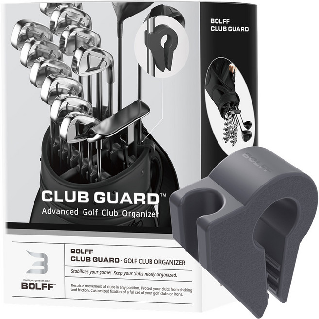 BOLFF 클럽가드 클럽보호 골프용품 골프백 캐디백 정리 아이언 홀더, 쿨 그레이, 1개