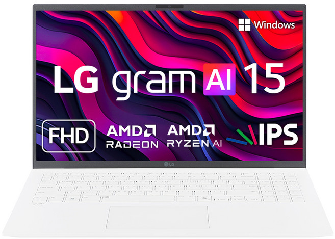 LG전자 2025 그램 AI 15 라이젠 AI 라이젠 AI 300 시리즈, 에센스 화이트, 15ZG80T-GP5HKN, 512GB, 32GB, WIN11 Pro