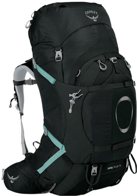 OSPREY 女款 Aether Plus 70 登山大型揹包, BLACK