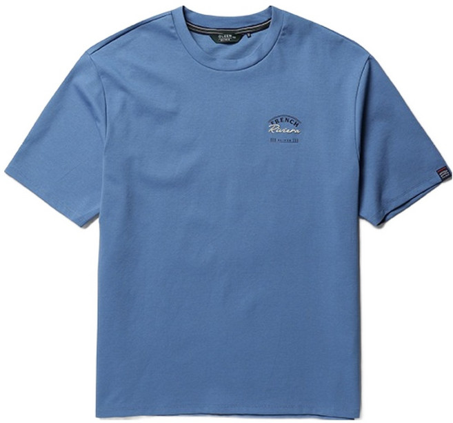 올젠 남성용 원포인트 그래픽 라운드 반팔티 ZME2TR1301