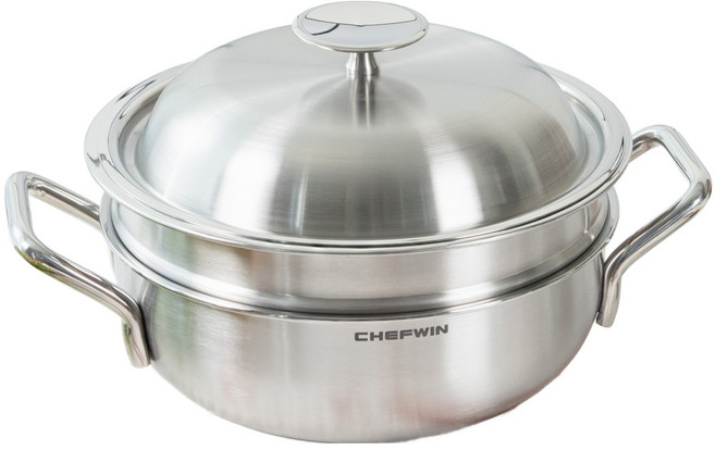 쉐프윈 304 통5중 스텐뚜껑 올인원 스마트쿠커 세트, 1세트, 22cm