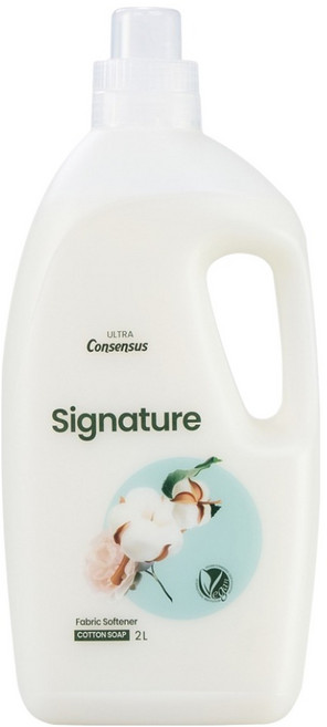 컨센서스 울트라 시그니처 농축형 섬유유연제 코튼비누향 본품, 2L, 1개