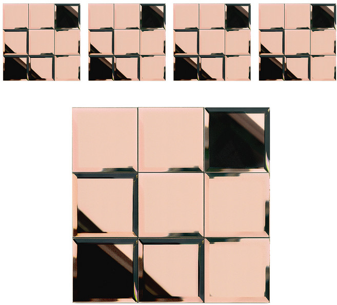 MONESPACE 鏡面馬賽克瓷磚 邊緣處理 100mm