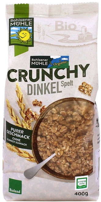 볼제너뮬러 유기농 스펠트밀 크런치 시리얼, 400g, 1개
