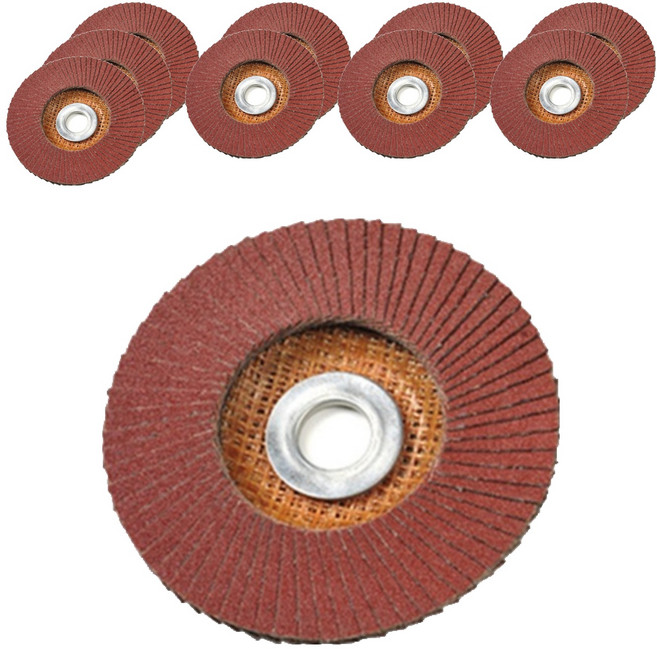 창성연마 파워 골드 디스크 휠페파 적평 일반금속용 100방 100mm, 10개