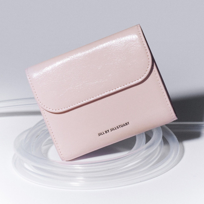 JillByJillstuart ACC 雞蛋標誌裂紋皮革短夾