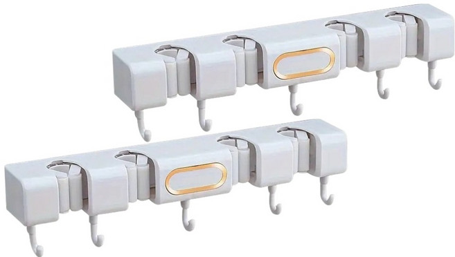 아케이바이 고급형 벽걸이 밀대걸레 거치대, 2개