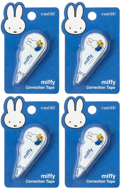 스튜디오에잇 미피 미니 수정 테이프 5mm x 3m, 블루, 4개