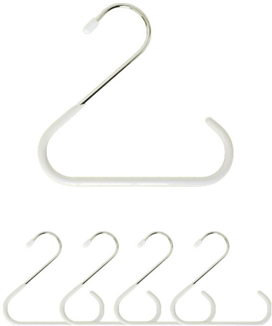 한봄누리 논슬립 링 다용도 모자 가방 스카프 벨트 넥타이 정리 수납 옷걸이, 화이트, 5개