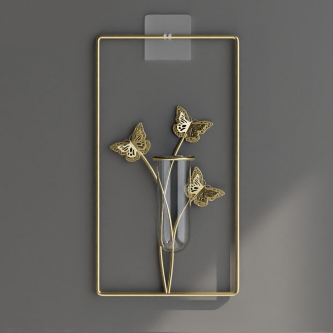 선빛 라냐 골드 프레임 벽걸이 화병 스퀘어, D