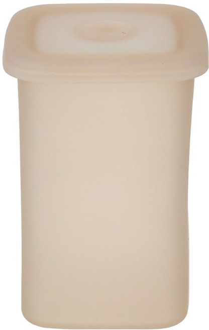 플라라 전자레인지 하이타입 실리콘 스팀홀 밀폐용기 사각형 1L, 살구, 1개