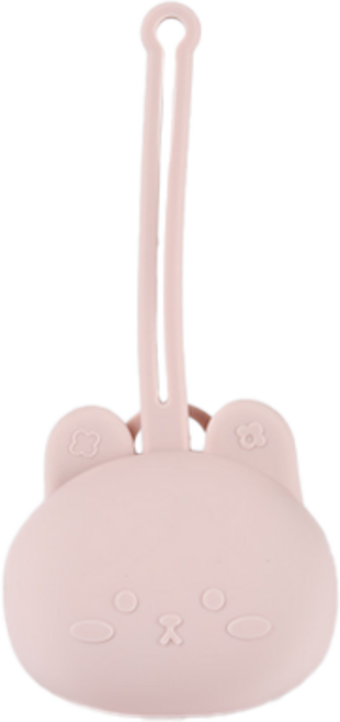 인아트 실리콘 공갈 젖꼭지 케이스, 아이보리토끼, 1개