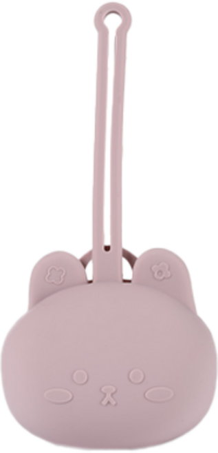 인아트 실리콘 공갈 젖꼭지 케이스, 보라색토끼, 1개