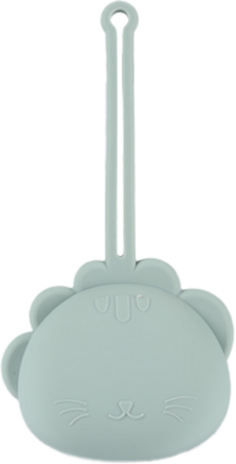 인아트 실리콘 공갈 젖꼭지 케이스, 초록색사자, 1개