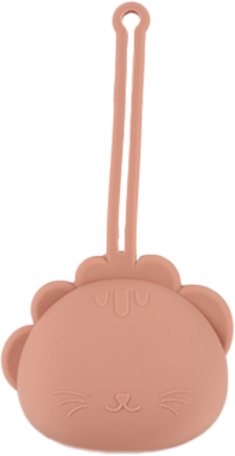 인아트 실리콘 공갈 젖꼭지 케이스, 갈색사자, 1개