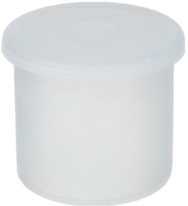 플라라 전자레인지 하이타입 실리콘 스팀홀 밀폐용기 원통형 600ml, 화이트, 1개