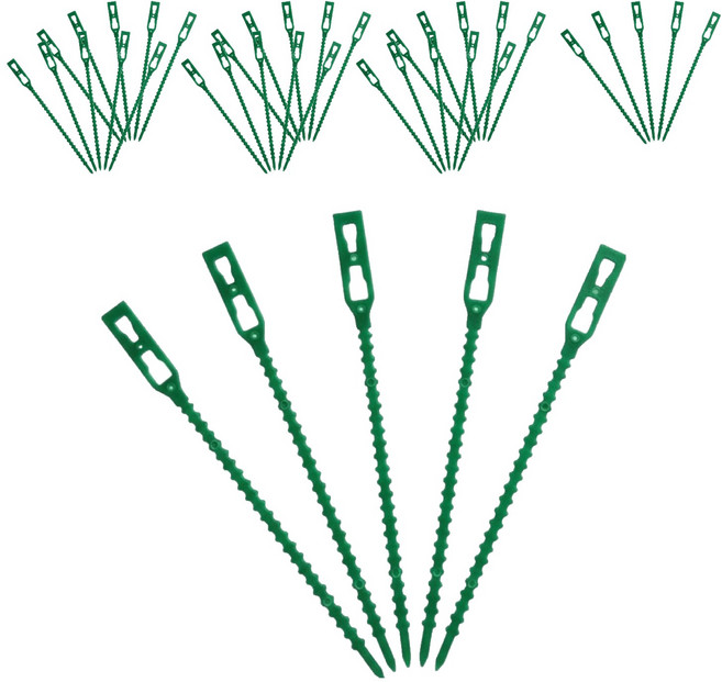 조인메이드 식물 지지대 고정 클립 녹색, 40개