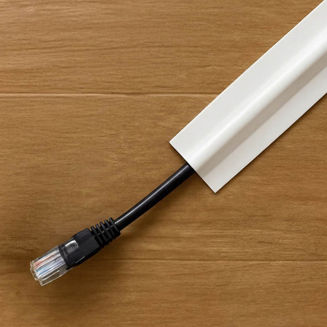 리리코 전선몰딩 전선 정리 쫄대 PVC 몰딩 3M, 화이트, 1개