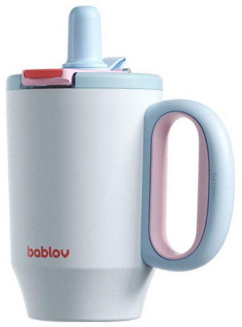 bablov 花伴森 Lucky 316雙飲把手保溫杯, 海風郵件, 1個, 680ml