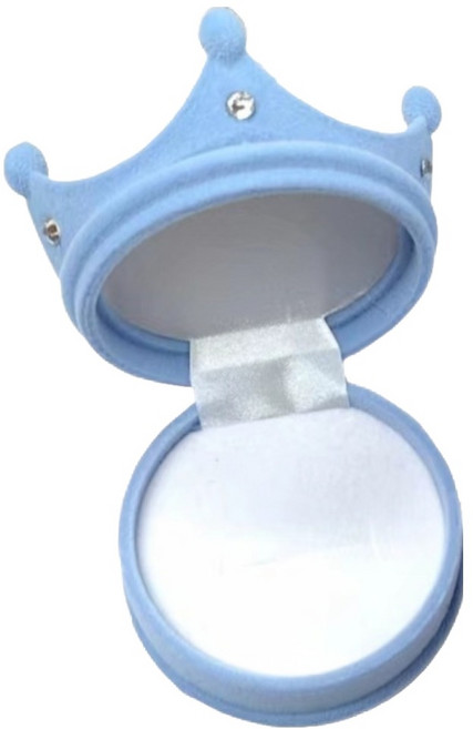 DU 크라운 모양 반지 귀걸이 선물용 벨벳 주얼리 케이스