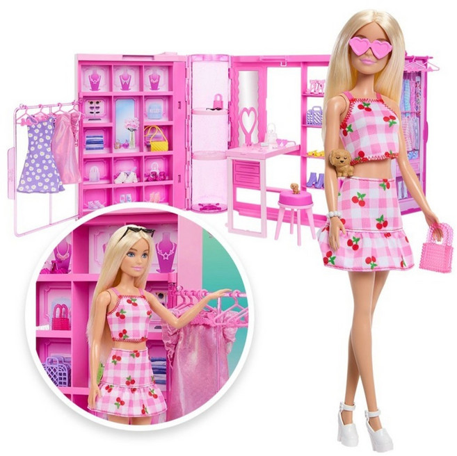 Barbie 芭比 娃娃 + 時尚夢想衣櫥配件組