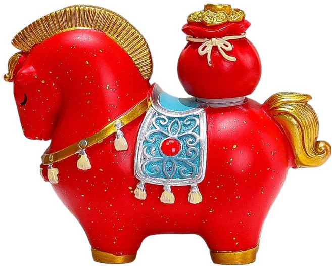 Exter 可愛風水招財馬裝飾擺件, 款式G