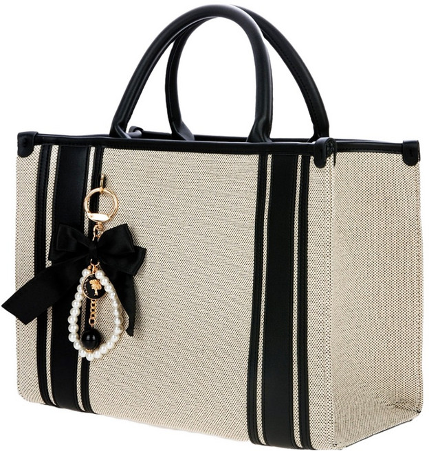 끄레앙 여성용 노트북수납 캔버스 텀블러 토트백 + 키링 세트 H775