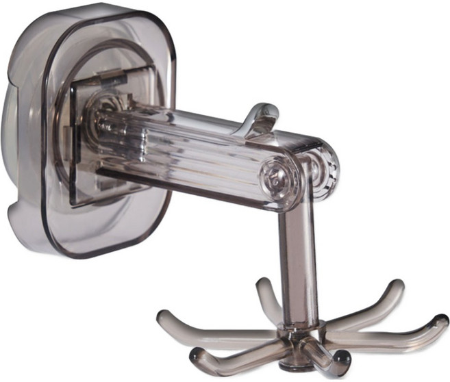 아케이바이 다용도 고급형 무타공 회전걸이, 투명블랙, 1개