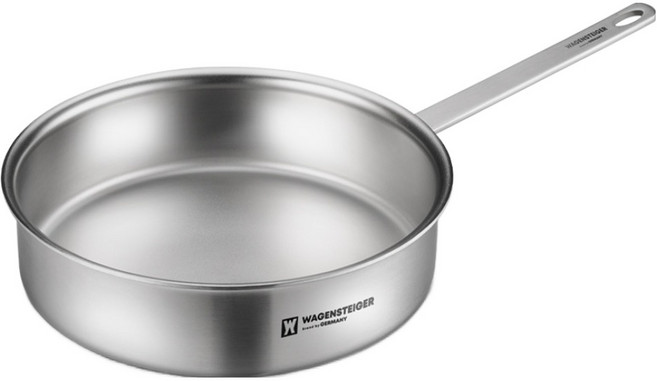 WAGENSTEIGER Core5 Heritage 電磁爐適用 316不鏽鋼五層一體成型無研磨劑炒鍋, 1個, 24cm