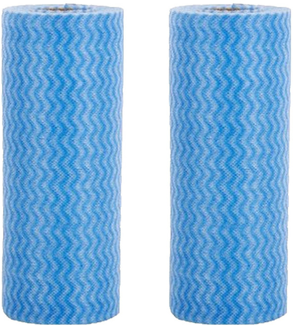 KOVIRA 흡수력 좋은 찢어 빨아쓰는 행주 블루 25 x 30 cm, 2개, 1개입