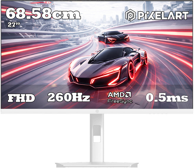 픽셀아트 FHD 모니터 27 게이밍 260Hz 모니터 화이트, 68.58cm, X2726W(일반)