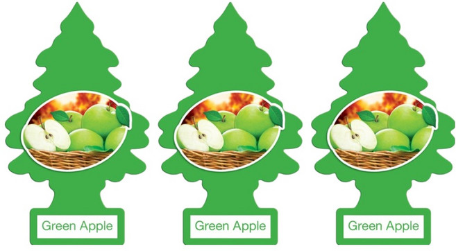 리틀트리 종이 방향제, 그린 애플, 3개