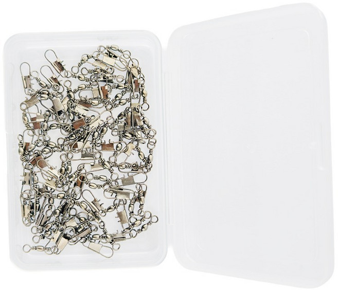 입질공방 인터락 스테인리스 니켈도금 대용량 스냅도래, 1개, 100개입