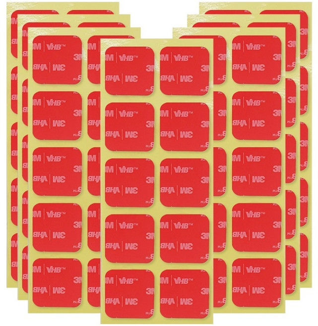 3M VHB 超強力透明壓克力泡棉方形雙面膠帶 2 x 2 cm 10入, 7個