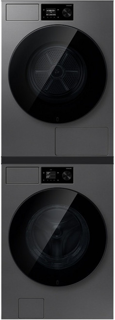 삼성전자 Bespoke AI 세탁기 + 건조기 + 상단설치키트 세트 21kg + 20kg 방문설치, 다크스틸, WF80H2120BDHS