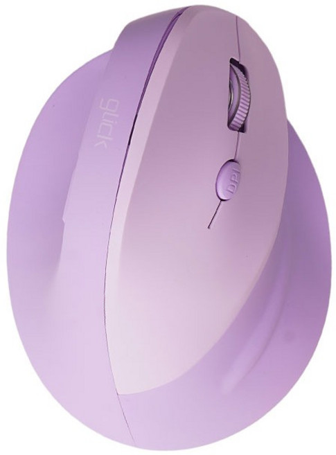 지클릭커 오피스프로 크루아상 무선 블루투스 인체공학 손목보호 버티컬 LED 마우스, 퍼플, OPV10
