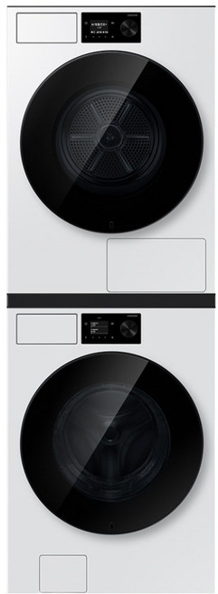 삼성전자 Bespoke AI 세탁기 + 건조기 + 상단설치키트 세트 24kg + 18kg 방문설치, 화이트, WF80H2418BDHW