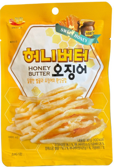 정화식품 허니버터 오징어, 1개, 30g