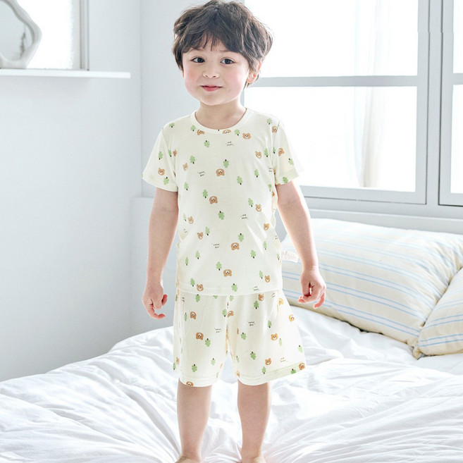 메이키즈 무형광 파인베어 5부 모달 실내복 상하의 세트