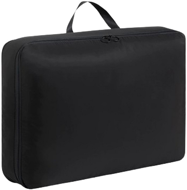 더플로우커머스 압축빵빵 의류 이불 보관 손잡이형 파우치 블랙, 1개, 1개입