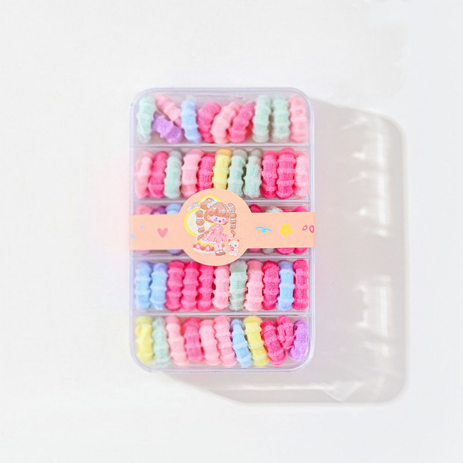 아기코끼리 솜구름 머리끈 세트