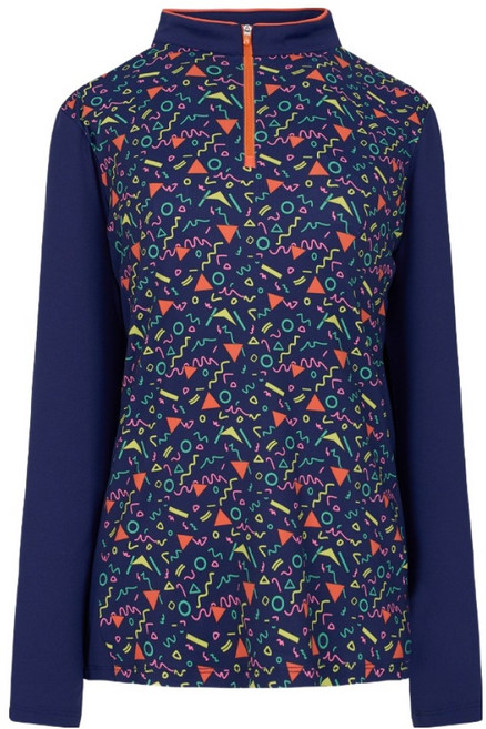 크로커다일 여성용 코트나 소재 반집업 티셔츠 CLDS-TS205