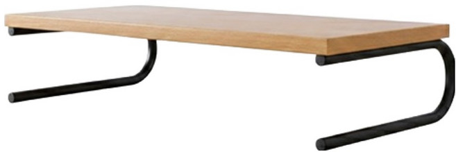 더플로우커머스 모니터 받침대 중형, 검정프레임 + 베이지