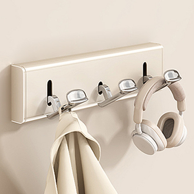 더플로우커머스 알루미늄 벽걸이 히든 후크 3구, 화이트, 1개